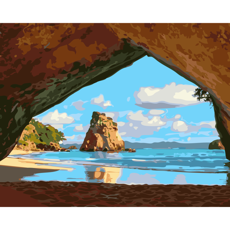 Cathedral Cove paint by numbers